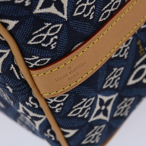 LOUIS VUITTON Jaguar Speedy Bandouliere 25 Bag 2way Blue M57400 LV Auth 49248S