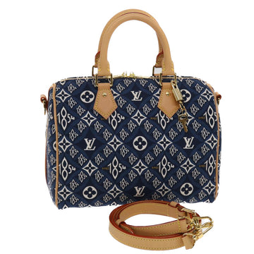 LOUIS VUITTON Jaguar Speedy Bandouliere 25 Bag 2way Blue M57400 LV Auth 49248S