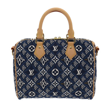 LOUIS VUITTON Jaguar Speedy Bandouliere 25 Bag 2way Blue M57400 LV Auth 49248S - 0