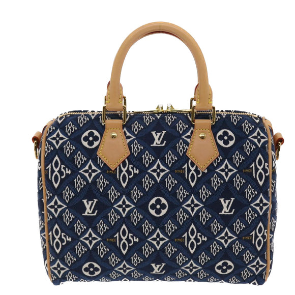 LOUIS VUITTON Jaguar Speedy Bandouliere 25 Bag 2way Blue M57400 LV Auth 49248S