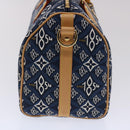 LOUIS VUITTON Jaguar Speedy Bandouliere 25 Bag 2way Blue M57400 LV Auth 49248S-4