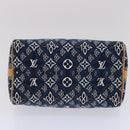 LOUIS VUITTON Jaguar Speedy Bandouliere 25 Bag 2way Blue M57400 LV Auth 49248S-5
