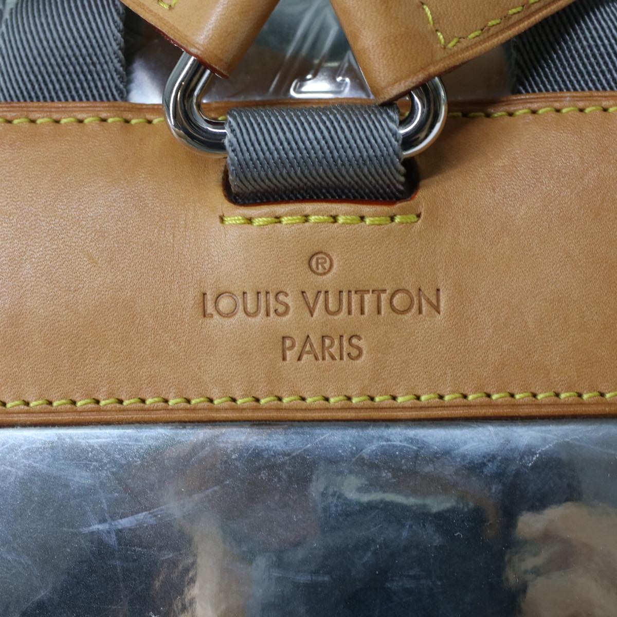 LOUIS VUITTON Monogram Miroir Christopher PM Backpack Silver M58756 Auth 49270A