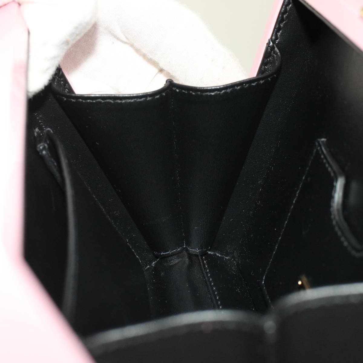 DOLCE&GABBANA Acrylic Graffiti Printed Box Shoulder Bag Plastic Pink Auth 49317A