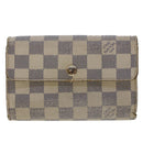 LOUIS VUITTON Damier Azur Portefeuille Alexandra Wallet N63068 LV Auth 49324-13
