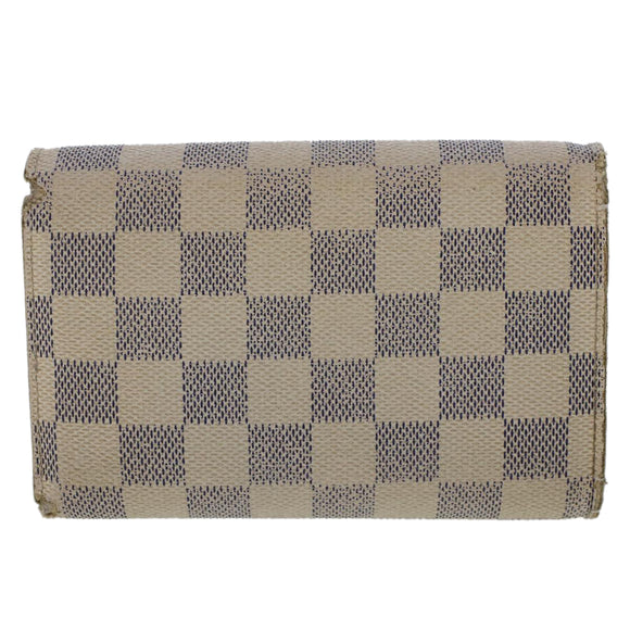 LOUIS VUITTON Damier Azur Portefeuille Alexandra Wallet N63068 LV Auth 49324