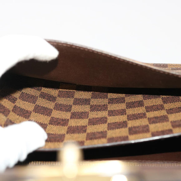 LOUIS VUITTON Damier Ebene Monceau 28 Hand Bag SPO 2way N48088 LV Auth 49347