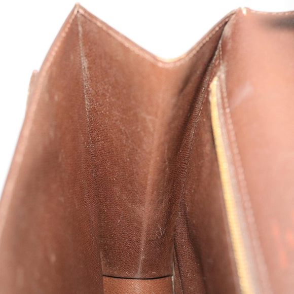 LOUIS VUITTON Damier Ebene Monceau 28 Hand Bag SPO 2way N48088 LV Auth 49347