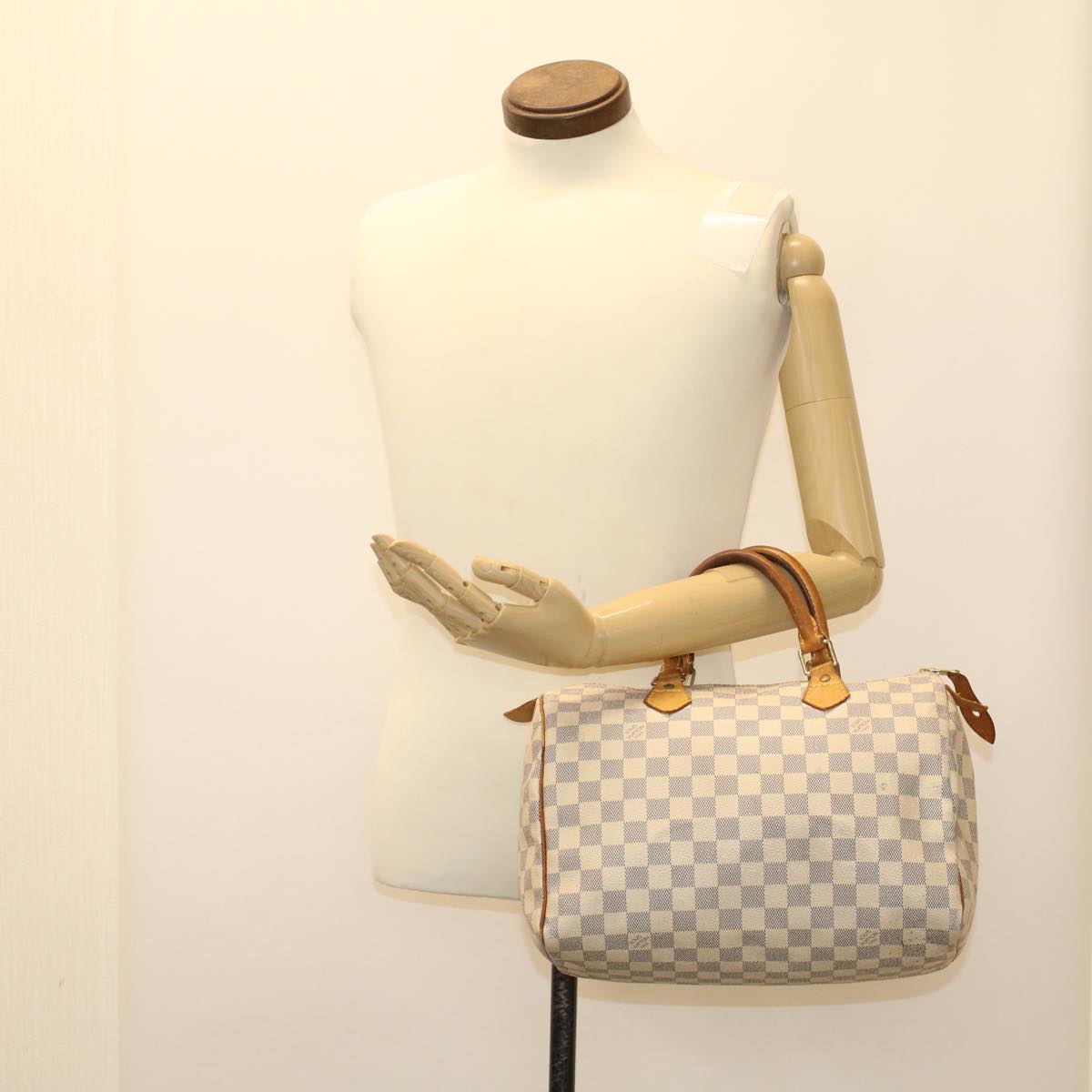 LOUIS VUITTON Damier Azur Speedy 30 Hand Bag N41533 LV Auth 49351