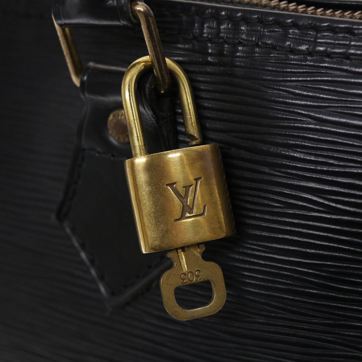 LOUIS VUITTON Epi Speedy 35 Hand Bag Black M42992 LV Auth 49395