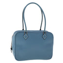 HERMES Purum 20 Hand Bag Leather Light Blue Auth 49423SAM-1