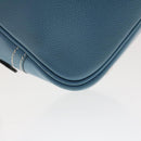 HERMES Purum 20 Hand Bag Leather Light Blue Auth 49423SAM-15