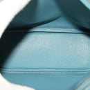 HERMES Purum 20 Hand Bag Leather Light Blue Auth 49423SAM-10