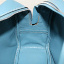 HERMES Purum 20 Hand Bag Leather Light Blue Auth 49423SAM-20