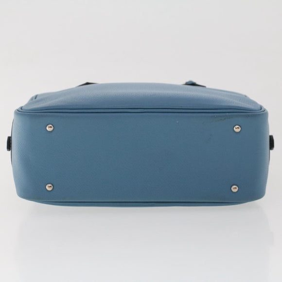 HERMES Purum 20 Hand Bag Leather Light Blue Auth 49423SAM
