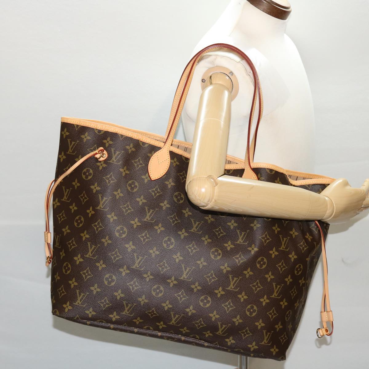 LOUIS VUITTON Monogram Neverfull GM Tote Bag M40157 LV Auth 49424