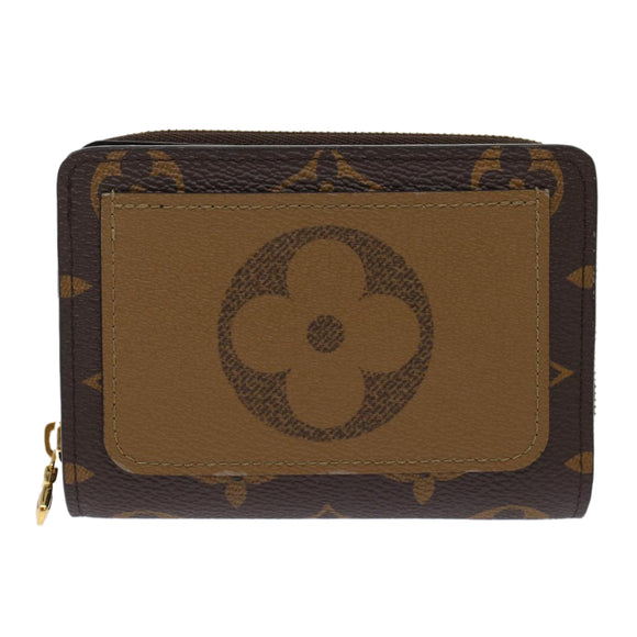 LOUIS VUITTON Monogram Reverse Portefeuille Lou Wallet M81461 LV Auth 49429S