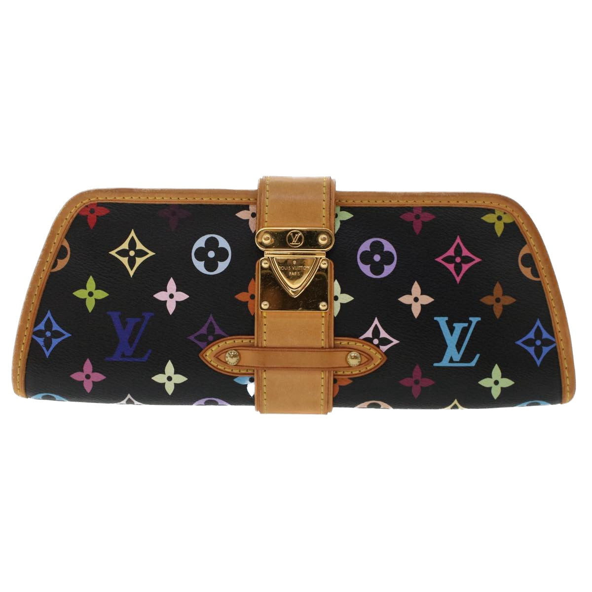 LOUIS VUITTON Monogram Multicolor Shirley Shoulder Bag Black M40050 Auth 47372A