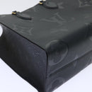 LOUIS VUITTON Monogram Empreinte On The Go MM Bag 2way Black M45595 Auth 49493SAM-18