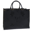 LOUIS VUITTON Monogram Empreinte On The Go MM Bag 2way Black M45595 Auth 49493SAM-1