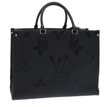 LOUIS VUITTON Monogram Empreinte On The Go MM Bag 2way Black M45595 Auth 49493SAM