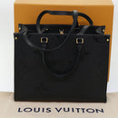 LOUIS VUITTON Monogram Empreinte On The Go MM Bag 2way Black M45595 Auth 49493SAM-12