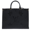 LOUIS VUITTON Monogram Empreinte On The Go MM Bag 2way Black M45595 Auth 49493SA-13