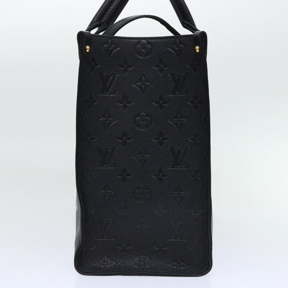 LOUIS VUITTON Monogram Empreinte On The Go MM Bag 2way Black M45595 Auth 49493SAM