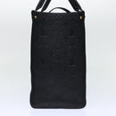 LOUIS VUITTON Monogram Empreinte On The Go MM Bag 2way Black M45595 Auth 49493SAM-4