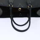 LOUIS VUITTON Monogram Empreinte On The Go MM Bag 2way Black M45595 Auth 49493SA-7