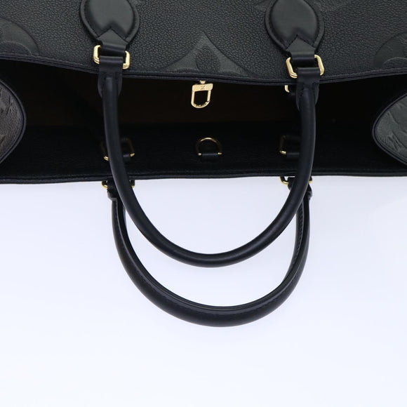 LOUIS VUITTON Monogram Empreinte On The Go MM Bag 2way Black M45595 Auth 49493SAM