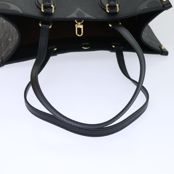 LOUIS VUITTON Monogram Empreinte On The Go MM Bag 2way Black M45595 Auth 49493SAM