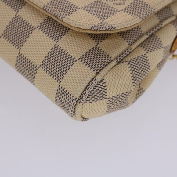 LOUIS VUITTON Damier Azur Favorit PM Shoulder Bag 2way N41277 LV Auth 49499