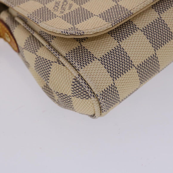 LOUIS VUITTON Damier Azur Favorit PM Shoulder Bag 2way N41277 LV Auth 49499