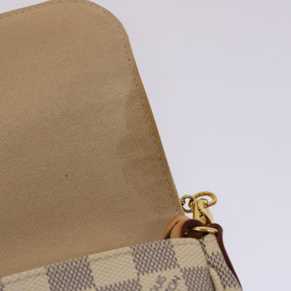 LOUIS VUITTON Damier Azur Favorit PM Shoulder Bag 2way N41277 LV Auth 49499