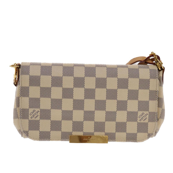 LOUIS VUITTON Damier Azur Favorit PM Shoulder Bag 2way N41277 LV Auth 49499