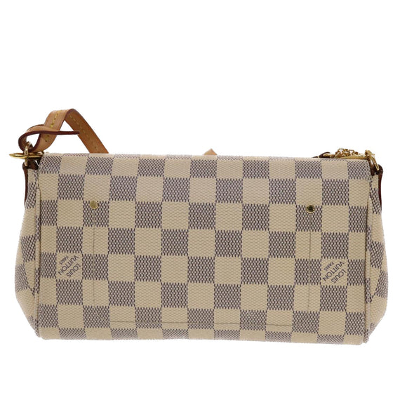 LOUIS VUITTON Damier Azur Favorit PM Shoulder Bag 2way N41277 LV Auth 49499