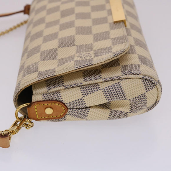 LOUIS VUITTON Damier Azur Favorit PM Shoulder Bag 2way N41277 LV Auth 49499