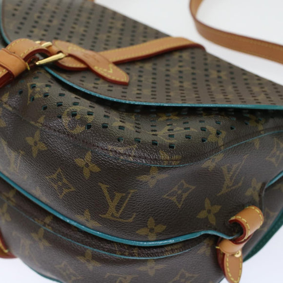 LOUIS VUITTON Monogram Perfo Saumur 30 Shoulder Bag M93998 LV Auth 49620SAV