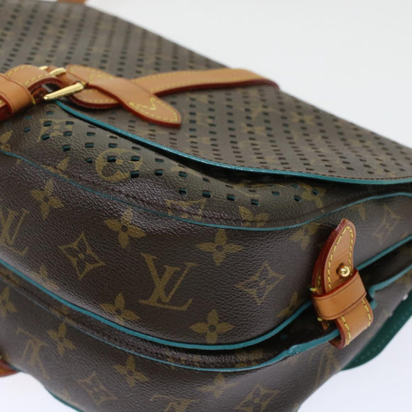 LOUIS VUITTON Monogram Perfo Saumur 30 Shoulder Bag M93998 LV Auth 49620SAV
