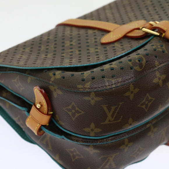 LOUIS VUITTON Monogram Perfo Saumur 30 Shoulder Bag M93998 LV Auth 49620SAV