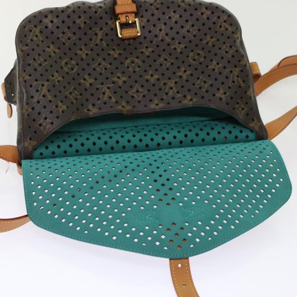 LOUIS VUITTON Monogram Perfo Saumur 30 Shoulder Bag M93998 LV Auth 49620SAV