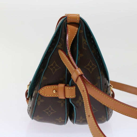 LOUIS VUITTON Monogram Perfo Saumur 30 Shoulder Bag M93998 LV Auth 49620SAV