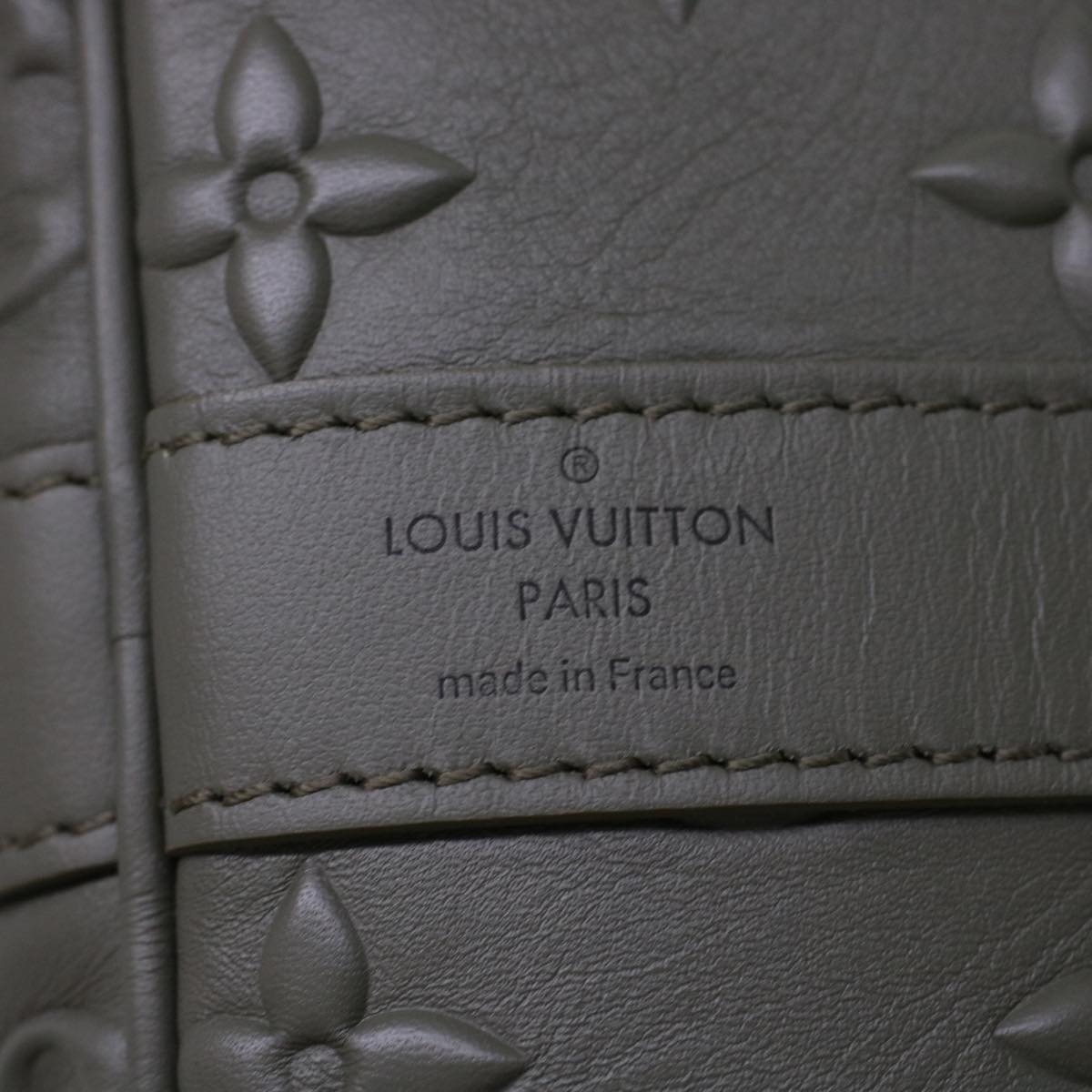 LOUIS VUITTON Monogram Seal Keepall Bandouliere 50 Bag Khaki M57963 Auth 49623A