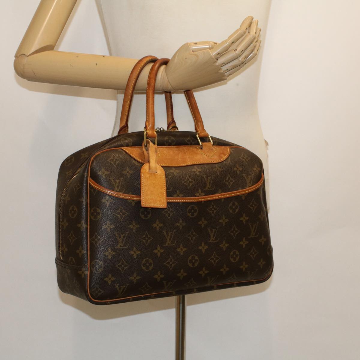 LOUIS VUITTON Monogram Deauville Hand Bag M47270 LV Auth 49661