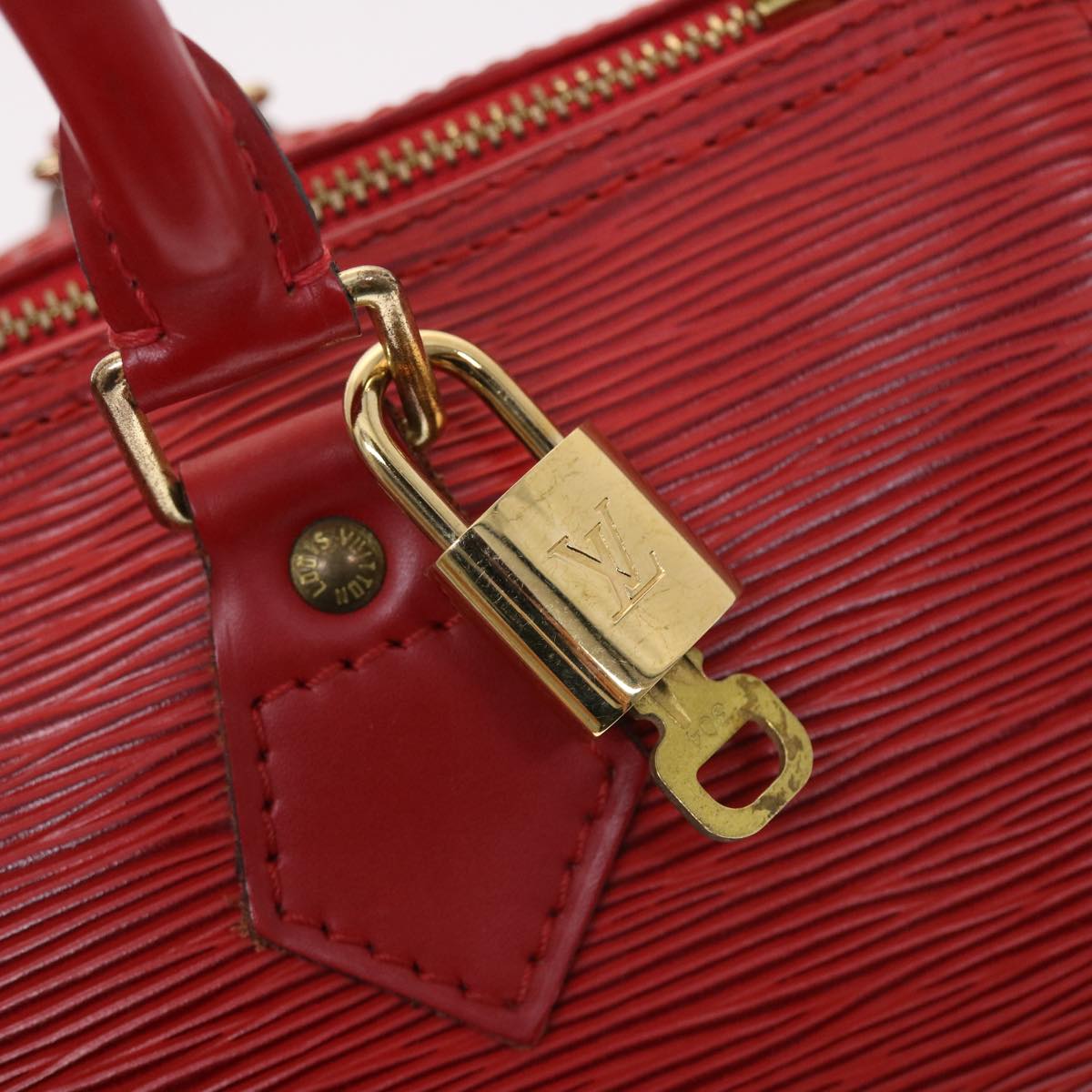 LOUIS VUITTON Epi Speedy 25 Hand Bag Castilian Red M43017 LV Auth 49755