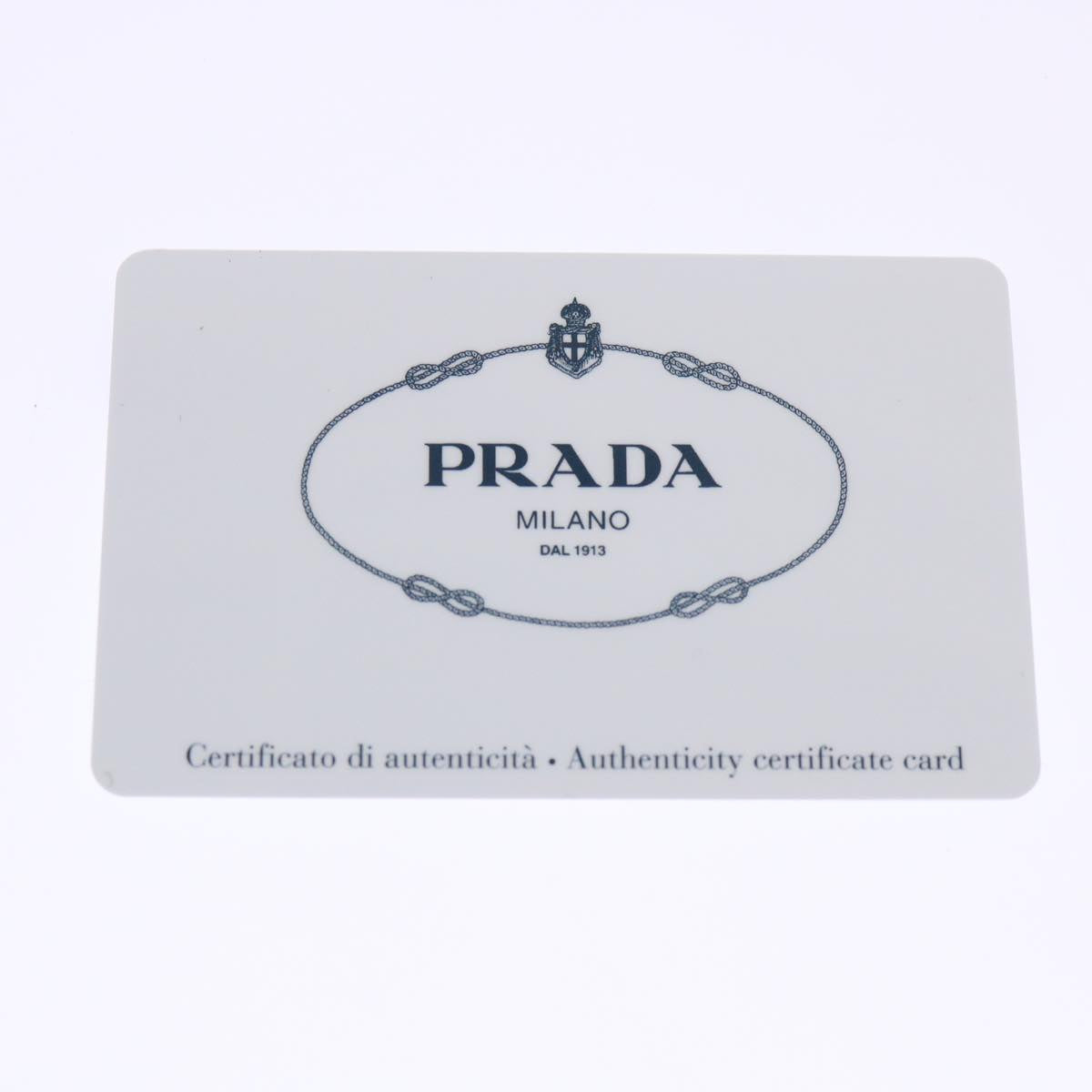 PRADA Accessory Pouch Metallic leather Silver Auth 49897A