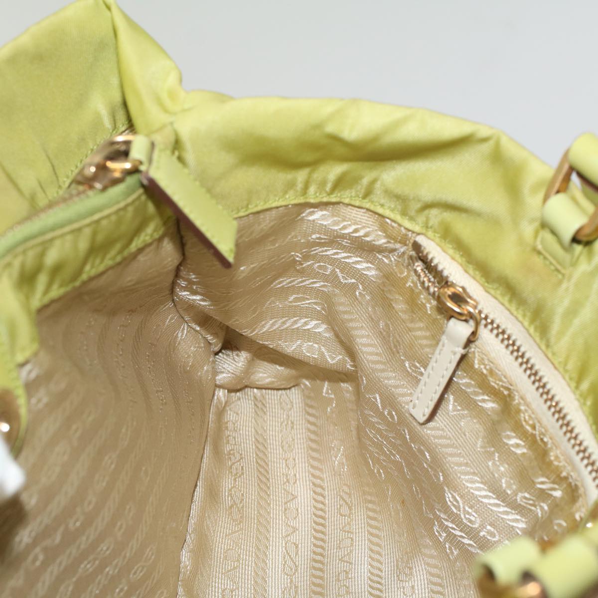 PRADA Shoulder Bag Nylon Green Auth 49898
