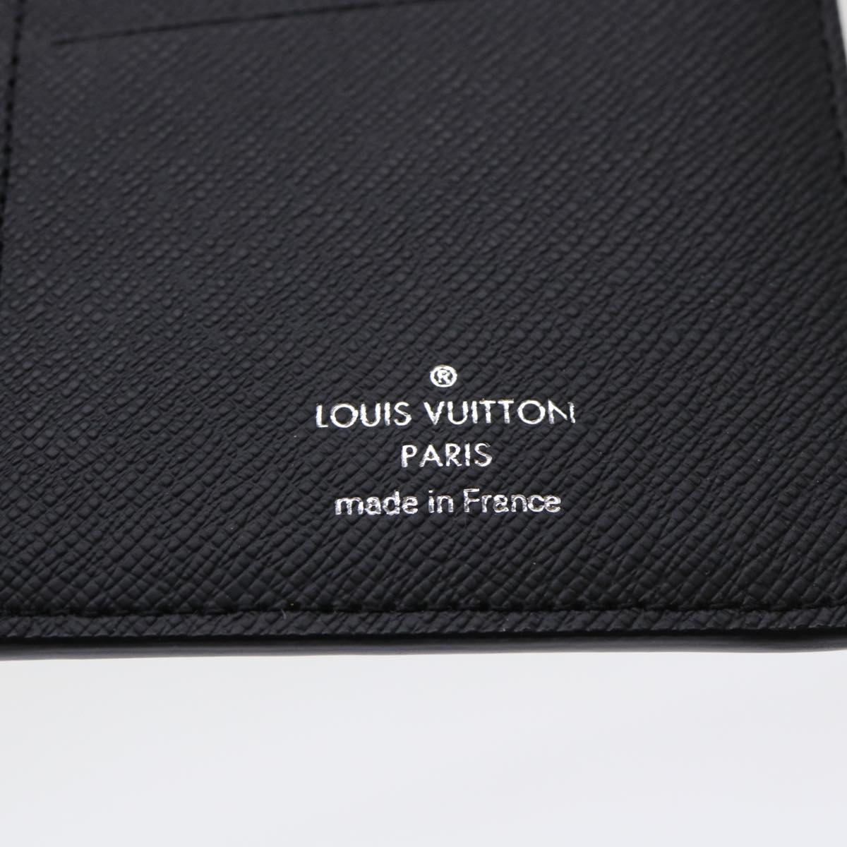 LOUIS VUITTON Taiga Leather Portefeuille Braza Wallet Noir M30285 LV Auth 49939A