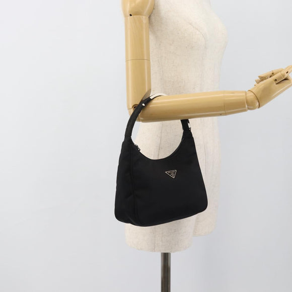 PRADA Pouch Nylon Black Auth 49968